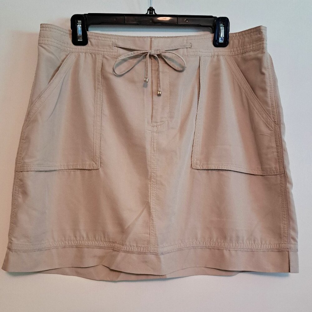 White House Black Market Khaki Mini Skirt